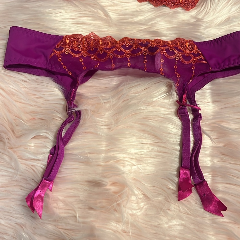 FREDERICK’S OF HOLLYWOOD BRA/GARTER/PANTY SET - Picture 3 of 5